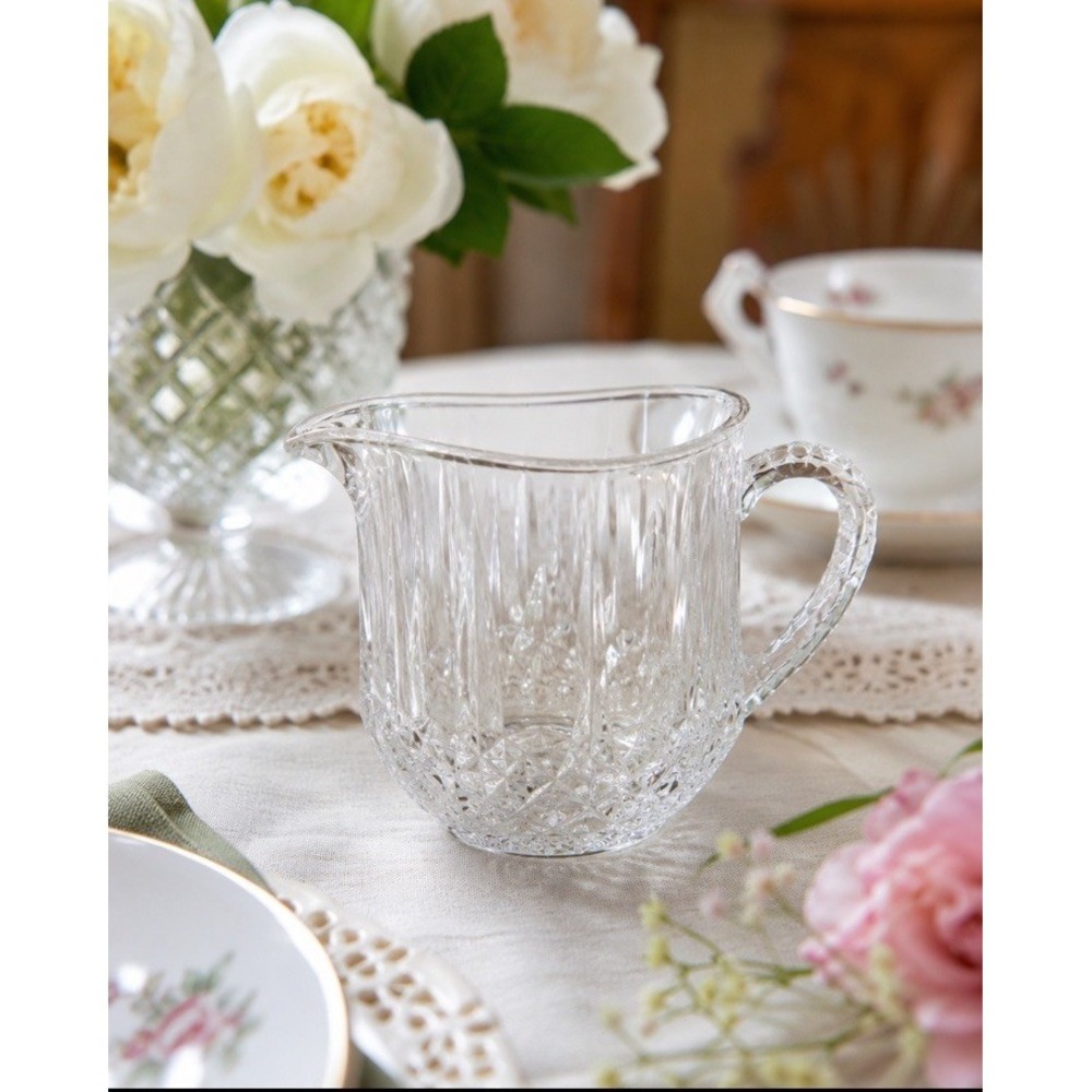 Vintage Cristal D'Arques Durand Longchamp Clear Crystal Creamer 24% Lead Crystal